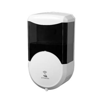 Distributeur de savon automatique noir/blanc - 1200ml.